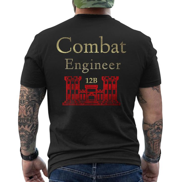 Us Army Combat Engineer Veteran Men's Back Print T-shirt