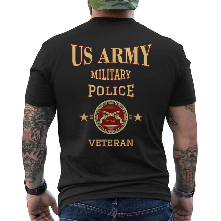 Us Army Military Police Veteran Law Enforcement Officer Men's Back Print T-shirt