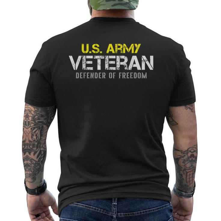 US Army Proud Army Veteran Vintage Men's T-shirt Back Print