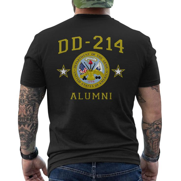 Us Army Veteran Dd214 Alumni Proud Dd214 Insignia Men's Back Print T-shirt