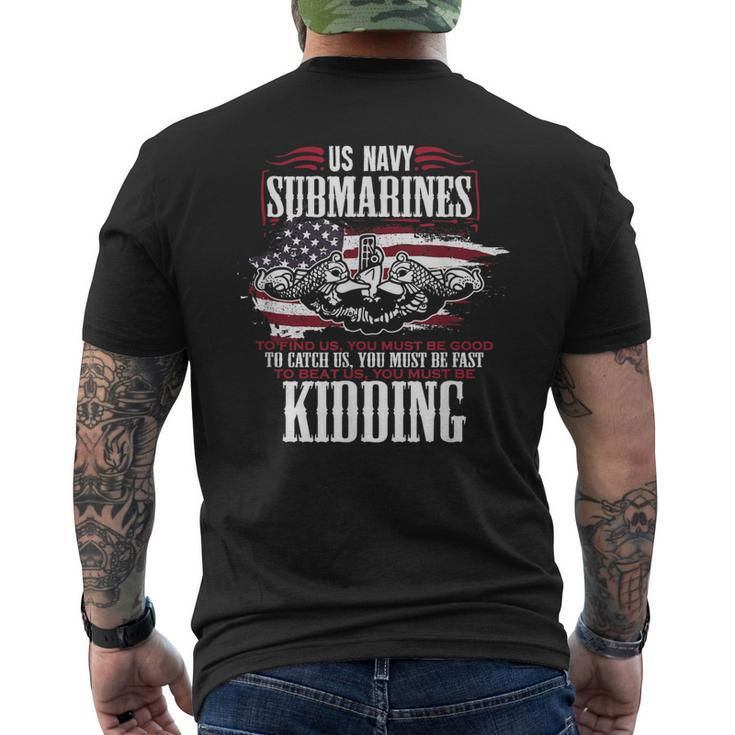 Us Navy Submarine For A Veteran Submariner Men's Back Print T-shirt