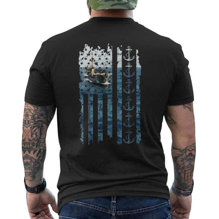 Us Navy Veteran Veterans Day Fathers Day Men's Back Print T-shirt