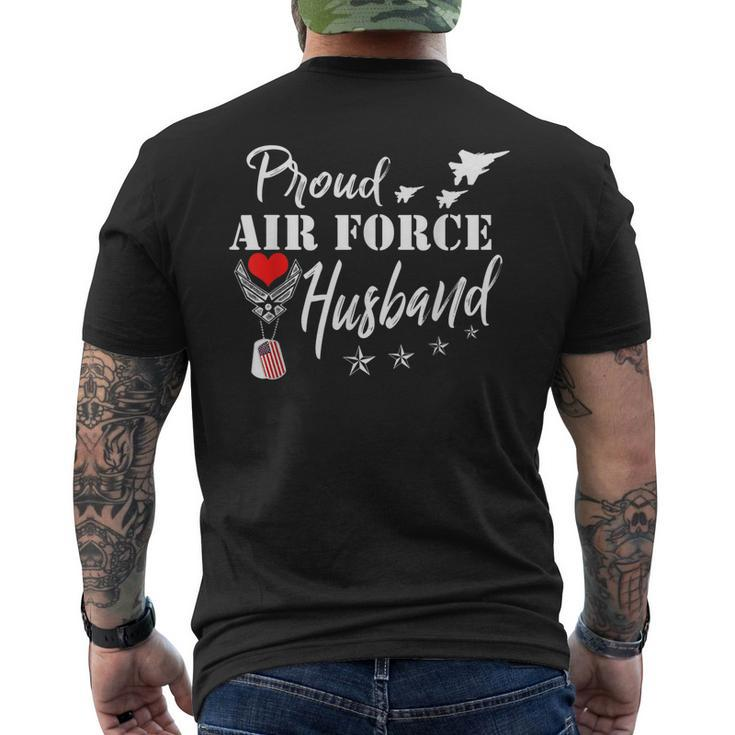 Us Proud Air Force Airman Husband Mens Novelty Men's Back Print T-shirt