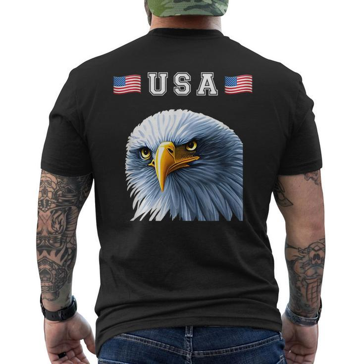 Usa 4Th Of July Patriotic Eagle American Flag Funny Graphic Patriotic Funny Gifts Mens Back Print T-shirt