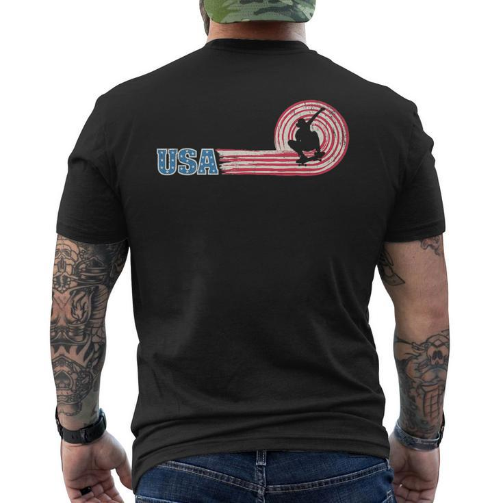 Usa American Skateboarding Team 2021 Skater American Flag   Skateboarding Funny Gifts Mens Back Print T-shirt