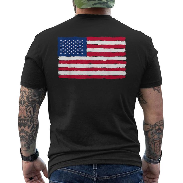 Usa Flag Of United States Of America Usa Flag  Men's Crewneck Short Sleeve Back Print T-shirt