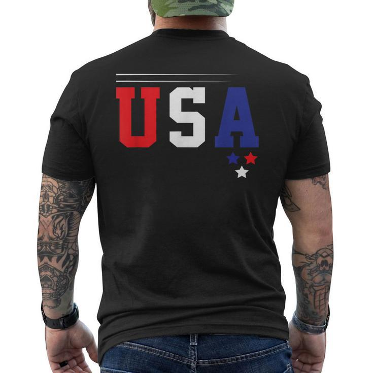 Usa Flag Patriotic American Independence Day 4Th Of July Patriotic Funny Gifts Mens Back Print T-shirt
