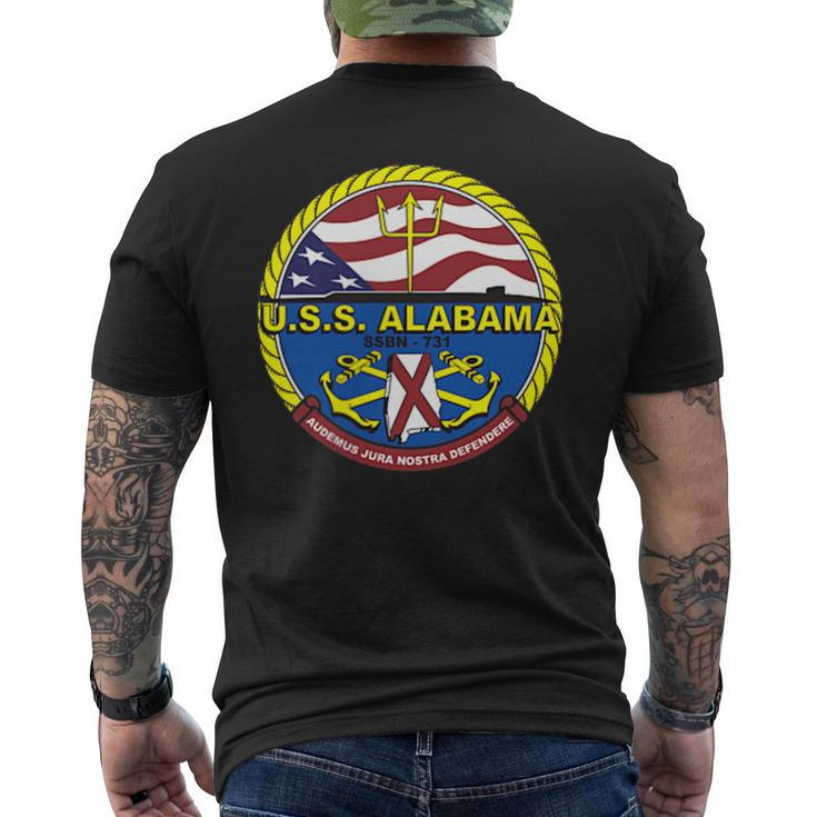 Uss Alabama Ssbn731 Men's Back Print T-shirt