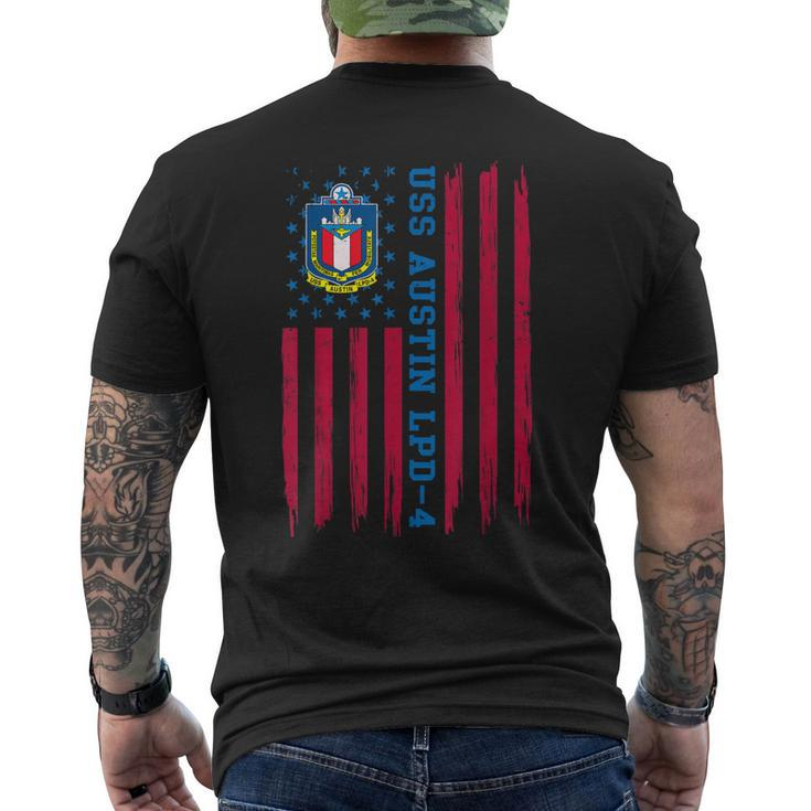 Uss Austin Lpd4 Amphibious Transport Dock Ship Veteran Xmas Men's Back Print T-shirt