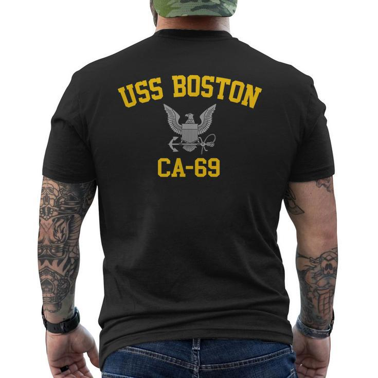 Uss Boston Ca69 Men's Back Print T-shirt