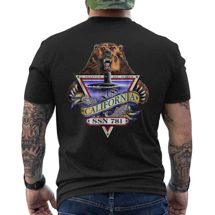 Uss California Ssn 781 Men's Back Print T-shirt