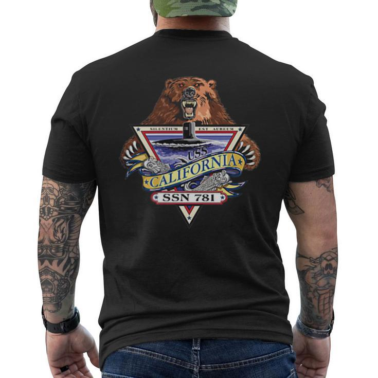 Uss California Ssn781 Men's Back Print T-shirt