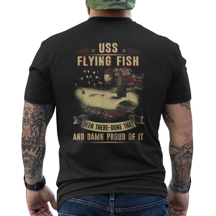 Uss Flying Fish Ssn673 Men's Back Print T-shirt