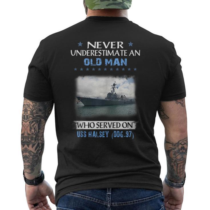 Uss Halsey Ddg-97 Destroyer Class Veterans Day Father Day  Mens Back Print T-shirt