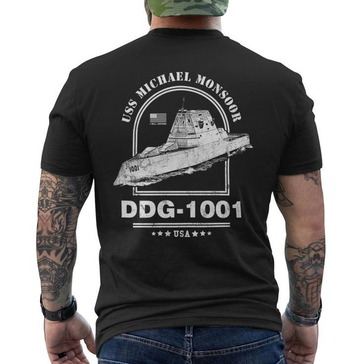 Uss Michael Monsoor Ddg-1001 Mens Back Print T-shirt