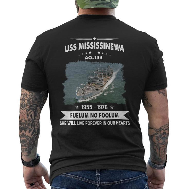 Uss Mississinewa Ao 144 Mens Back Print T-shirt