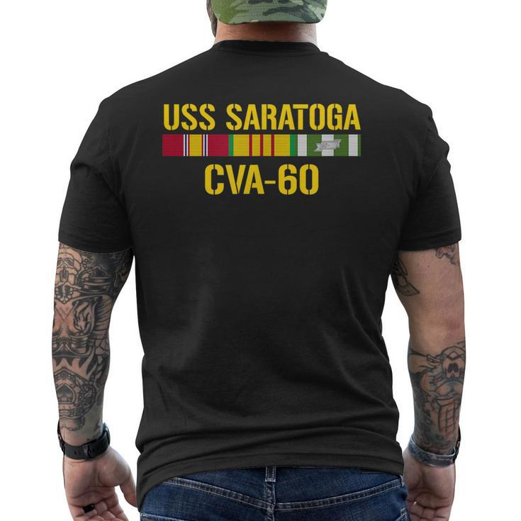 Uss Saratoga Cva60 Vietnam Veteran Men's Back Print T-shirt
