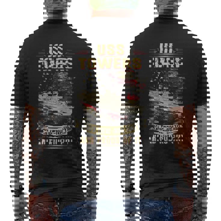 Uss Towers Ddg9 Mens Back Print T-shirt