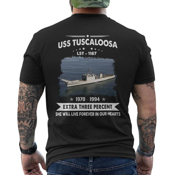 Uss Tuscaloosa Lst 1187 Mens Back Print T-shirt