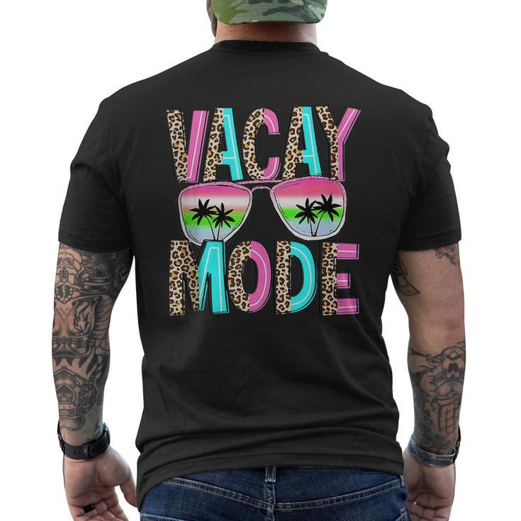 Vacay Mode Summer Family Vacation Sunglasses Palm Tree Beach  Family Vacation Funny Designs Funny Gifts Mens Back Print T-shirt