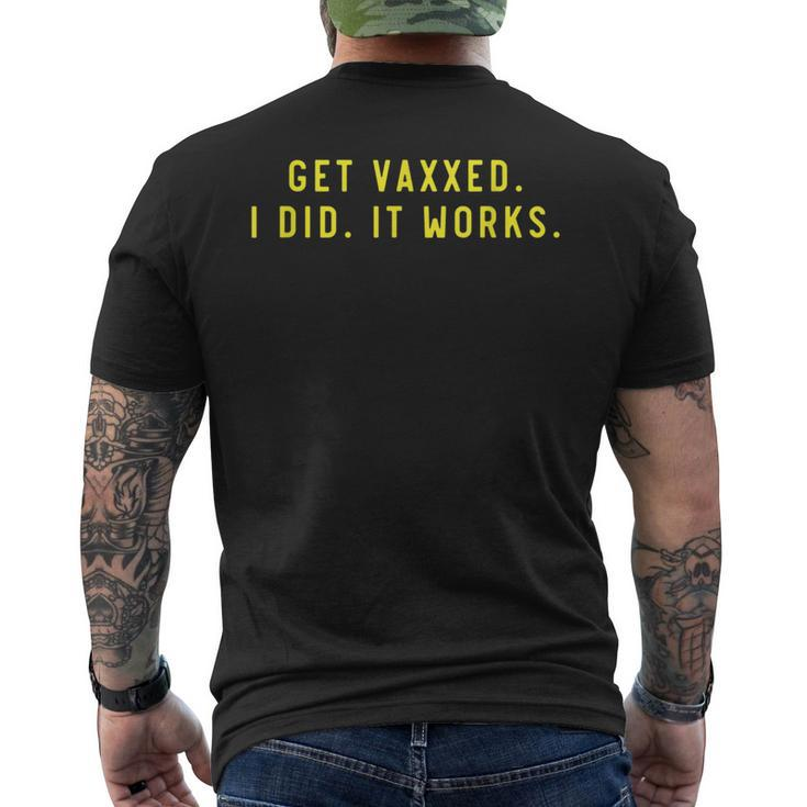 Get Vaxxed It Works Summer Pro Vaccination Saying Men's T-shirt Back Print