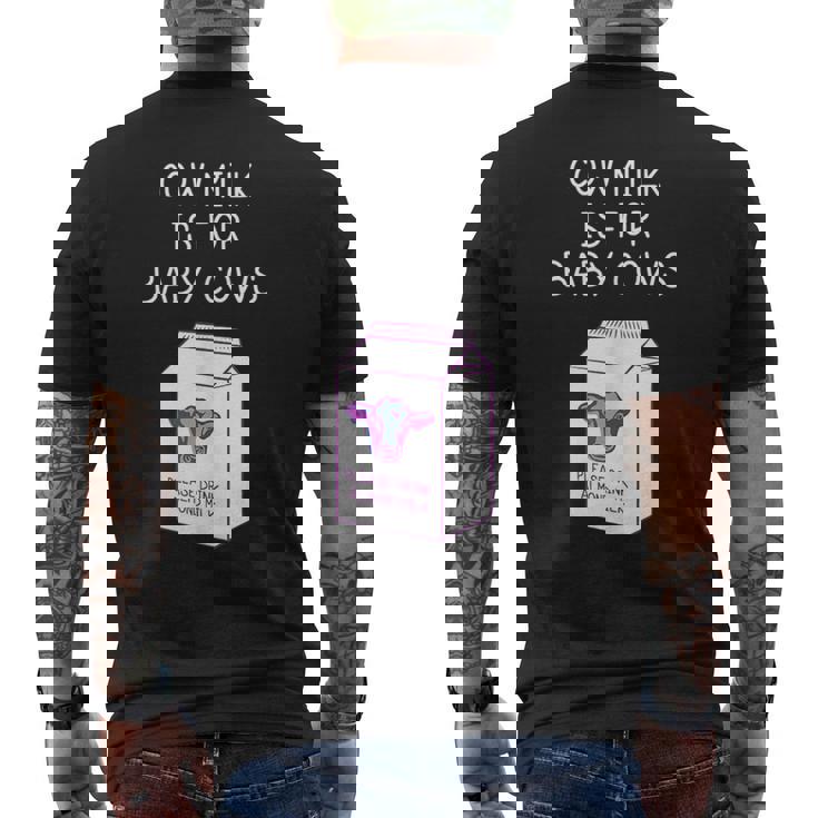 Vegan Cruelty Free Dairy Is Scary Almond Milk Dairy Free  Mens Back Print T-shirt