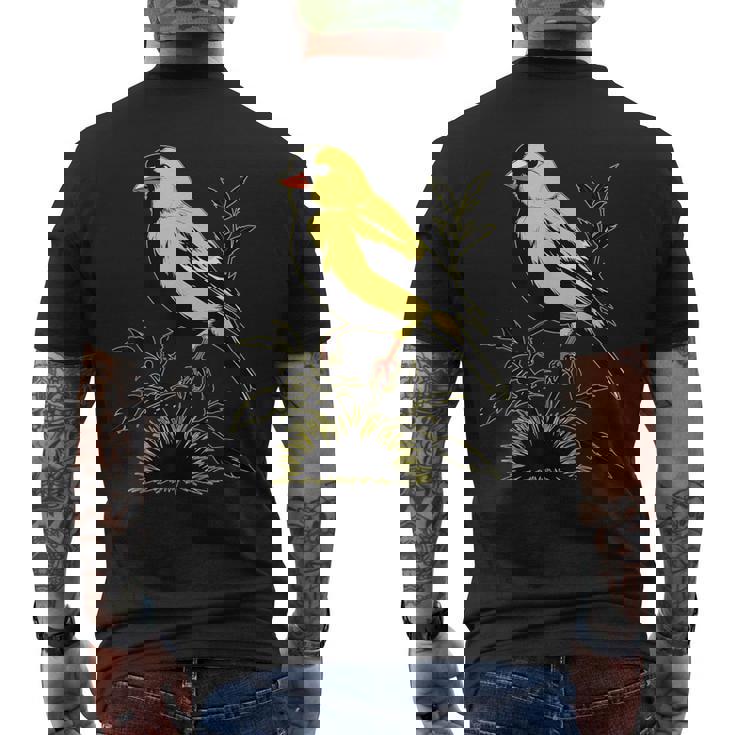 Ventage American Goldfinch Graphic Cute American Goldfinch Men's T-shirt Back Print