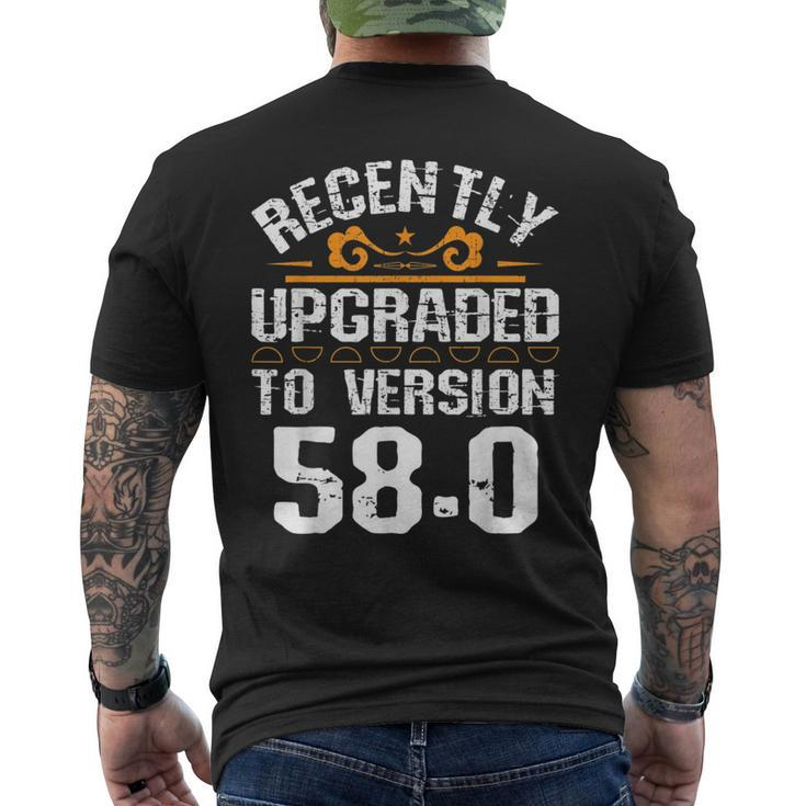 Version 580 Funny 58Th Birthday Gift 58 Years Old Geek Geek Funny Gifts Mens Back Print T-shirt