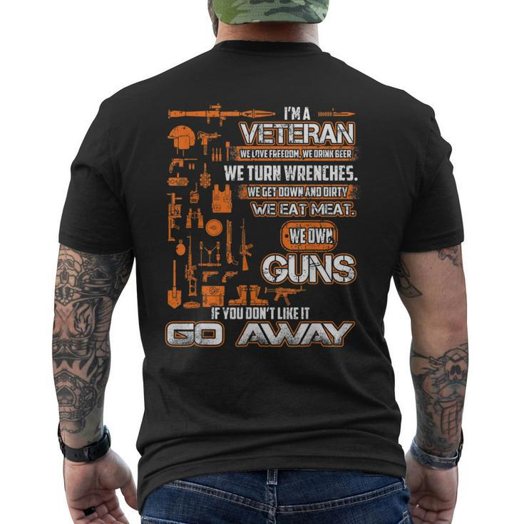 Im A Veteran If You Dont Like It Go Away Veterans Day Men's Back Print T-shirt