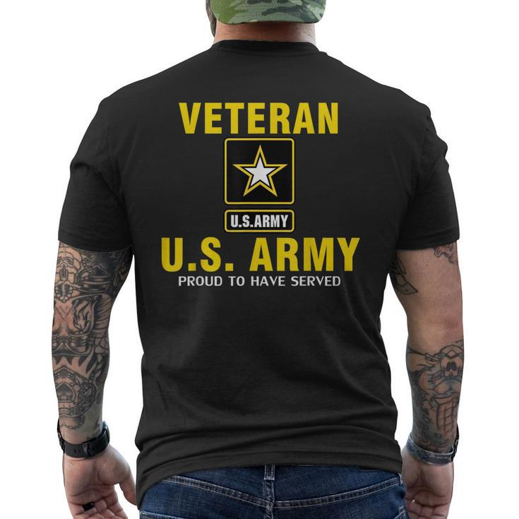 Veteran Us Army Proud To Have Served Cool Men's Back Print T-shirt