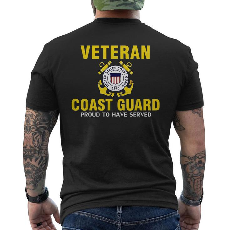 Veteran Us Coast Guard Proud To Have Served  Gift Veteran Funny Gifts Mens Back Print T-shirt