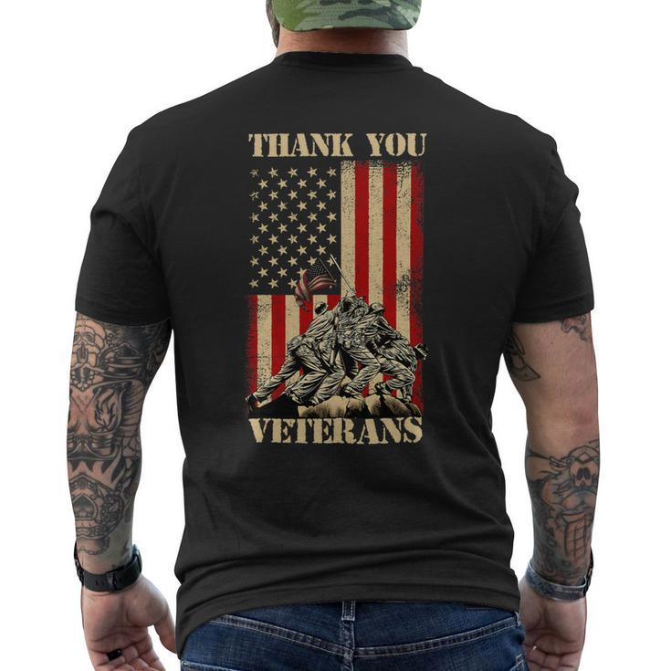 Veteran Vets Thank You Veterans Shirts Proud Veteran Day Dad Grandpa 341 Veterans Mens Back Print T-shirt