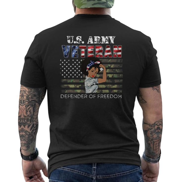 Veteran Vets Us Army Veteran Defender Of Freedom Gift For Veterans Day Veterans Mens Back Print T-shirt