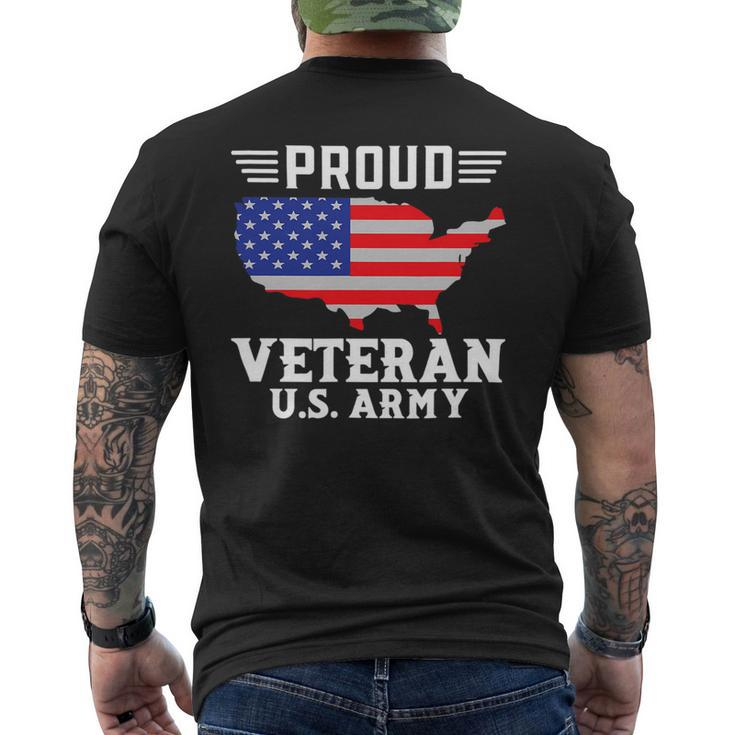 Veteran Vets Us Army Veteran Gifts American Flag Usa Military Tee Gift 1 Veterans Mens Back Print T-shirt