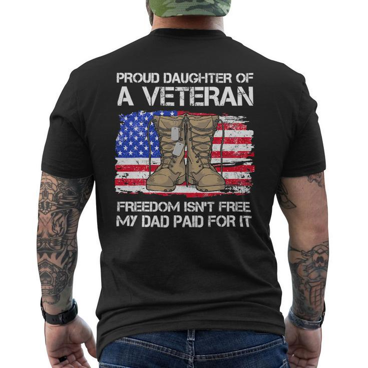 Veteran Vets Us Flag Proud Daughter Of A Veteran Us Military Veteran Day 41 Veterans Mens Back Print T-shirt