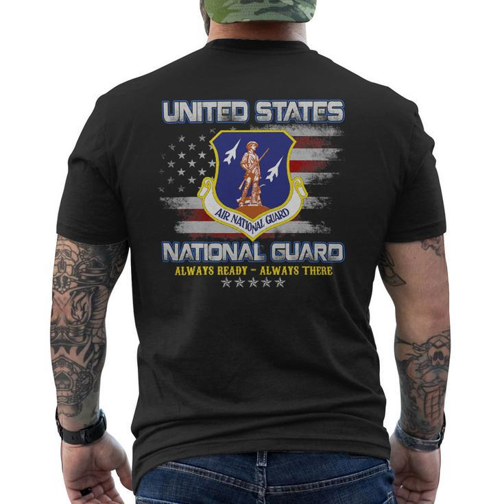 Veteran Vets US National Guard Veteran Always Ready Flag Vintage Mens 181 Veterans Mens Back Print T-shirt