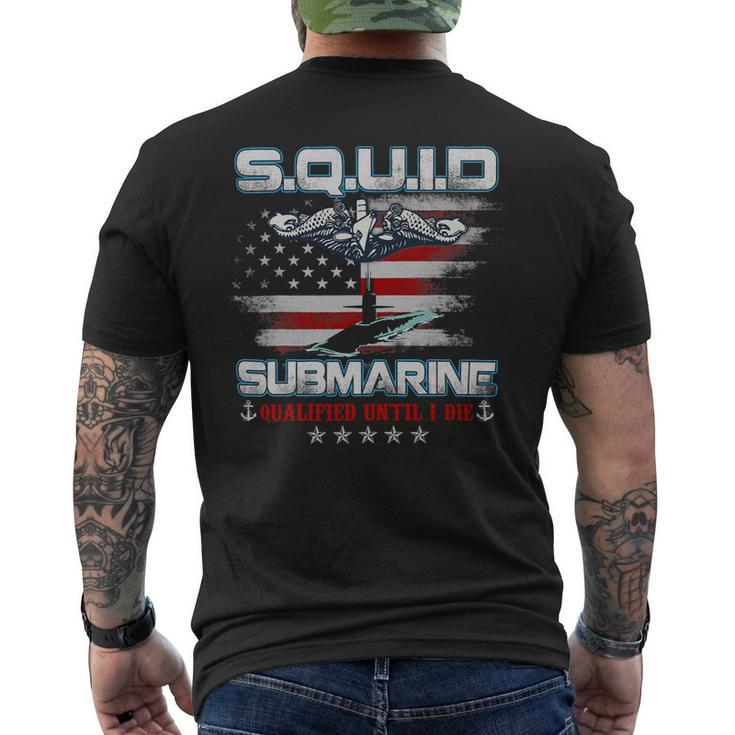 Veteran Vets US Submarine Service Veteran Submariner Usa Flag Vintage 106 Veterans Mens Back Print T-shirt