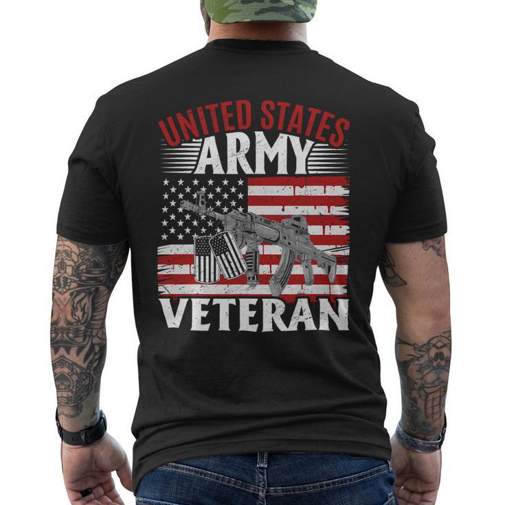 Veteran Vets Us Veteran United States Army Veterans Mens Back Print T-shirt