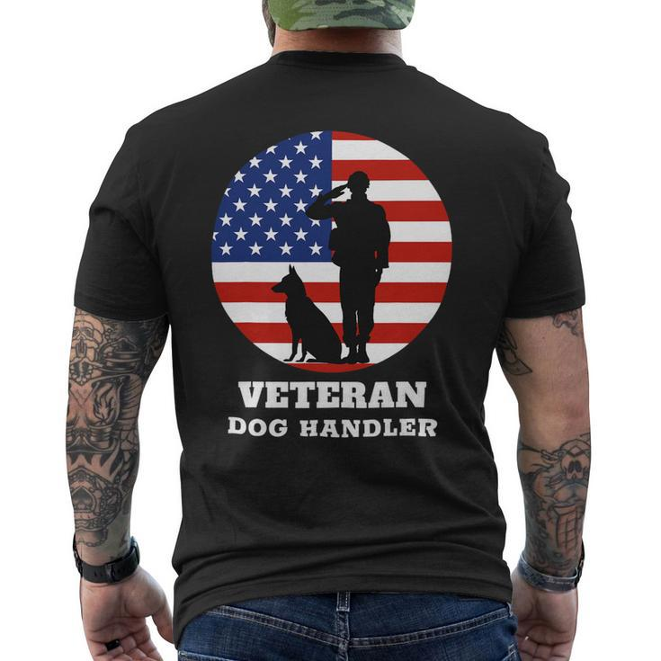Veteran Vets Usa Veteran Dog Handler K9 Veterans Mens Back Print T-shirt
