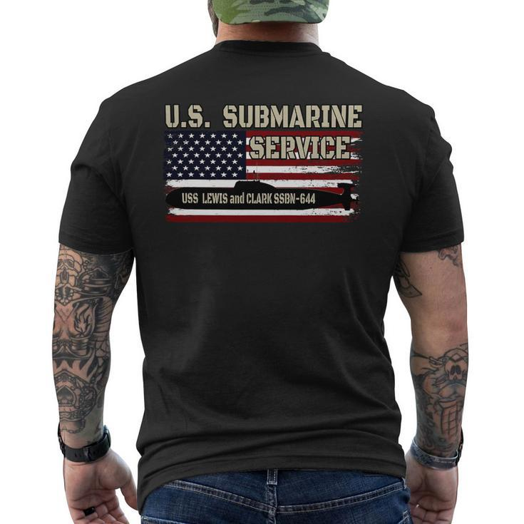 Veteran Vets Uss Lewis And Clark Ssbn644 Submarine Veteran Fathers Day 101 Veterans Mens Back Print T-shirt