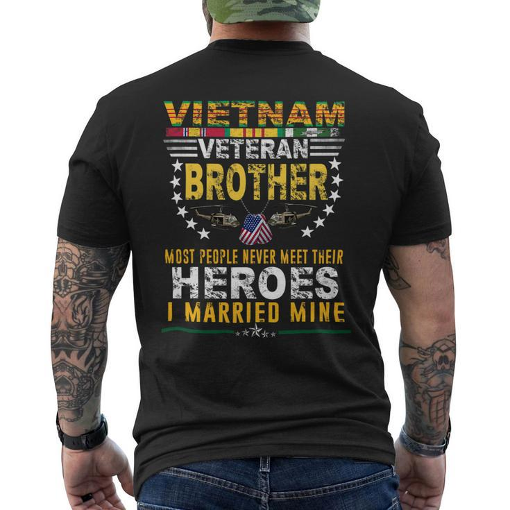 Veteran Vets Vietnam Veteran Brother Most People Never Meet Their Heroes Veterans Mens Back Print T-shirt