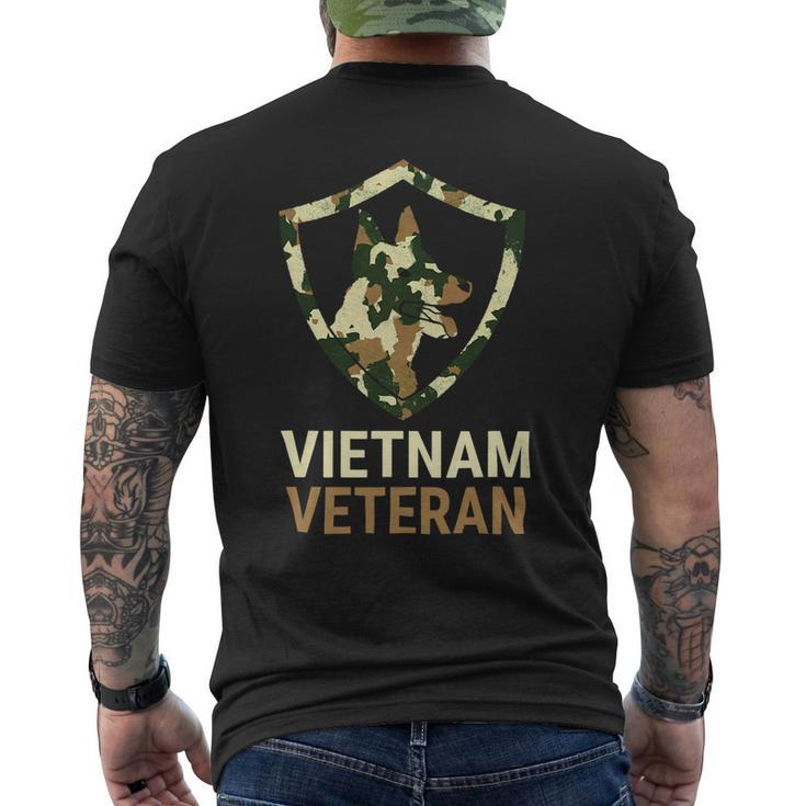 Veteran Vets Vietnam Veteran Dog Handler K9 Veterans Mens Back Print T-shirt