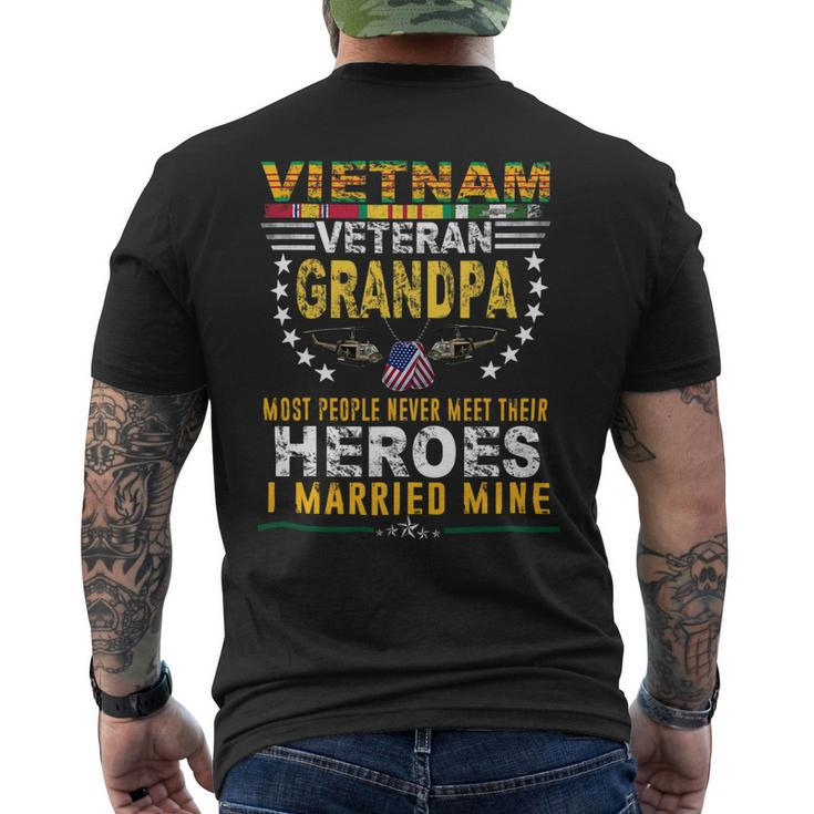 Veteran Vets Vietnam Veteran Grandpa Most People Never Meet Their Heroes Veterans Mens Back Print T-shirt
