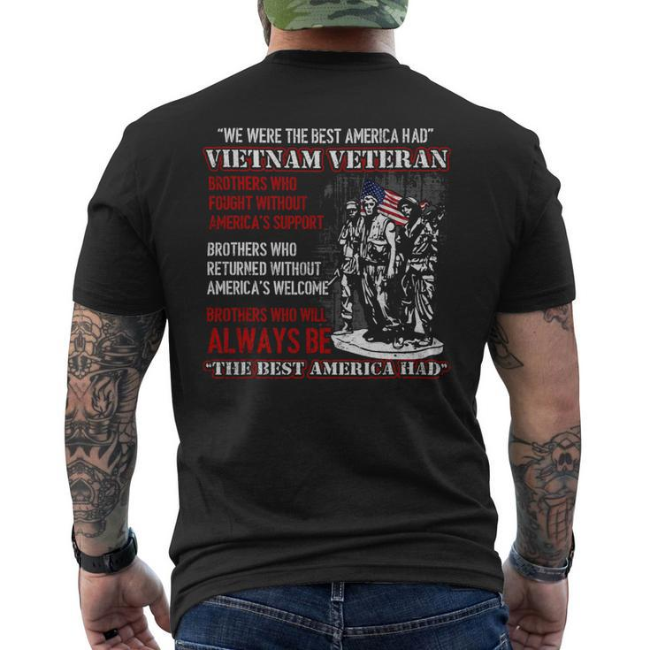 Veteran Vets Vietnam Veteran The Best America Had Proud 8 Veterans Mens Back Print T-shirt