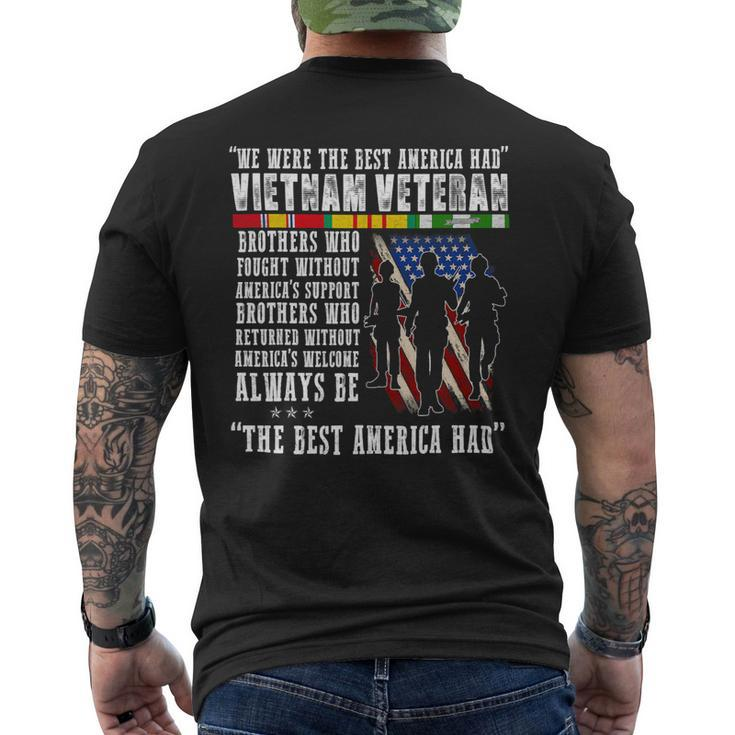 Veteran Vets Vietnam Veteran The Best America Had Proud Veterans Mens Back Print T-shirt