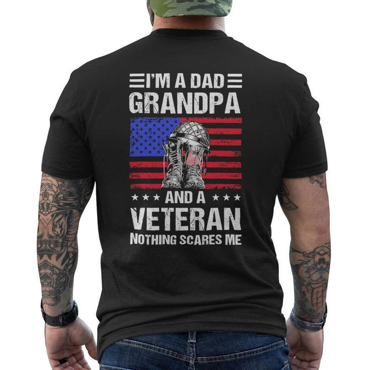 Veteran Vets Vintage Grandpa Shirts Fathers Day Im A Dad Grandpa Veteran 263 Veterans Mens Back Print T-shirt