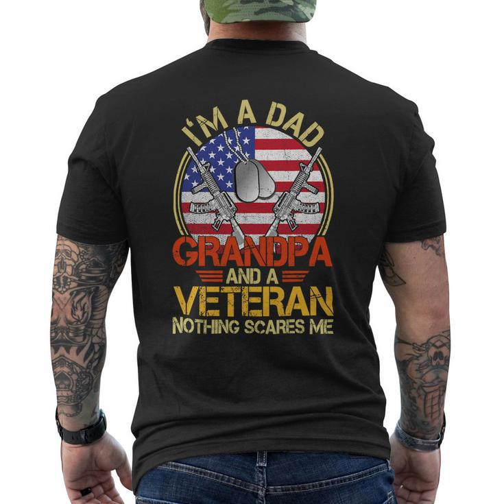 Veteran Vets Vintage Im A Dad A Grandpa And A Veteran Shirts Fathers Day 203 Veterans Mens Back Print T-shirt