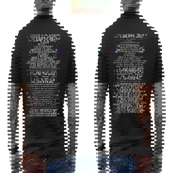 Veterans Creed Im A Veteran  Proud Veterans Day  Mens Back Print T-shirt