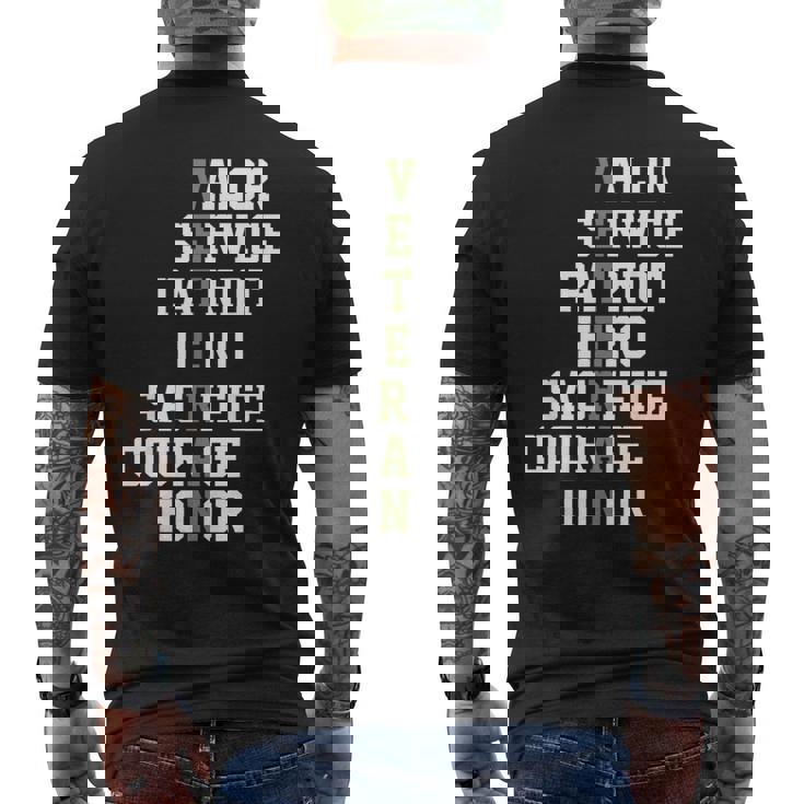 Veterans Day Veterans Thank You For Your Service Men's T-shirt Back Print