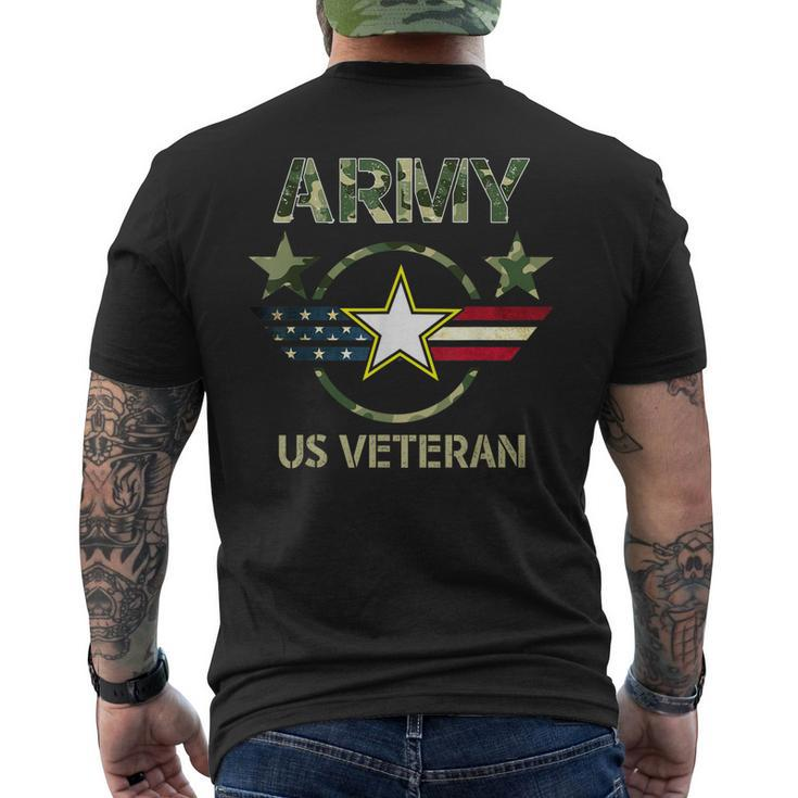 Veterans Day Us Army Veteran Military Army Soldiers Dad Men's Back Print T-shirt